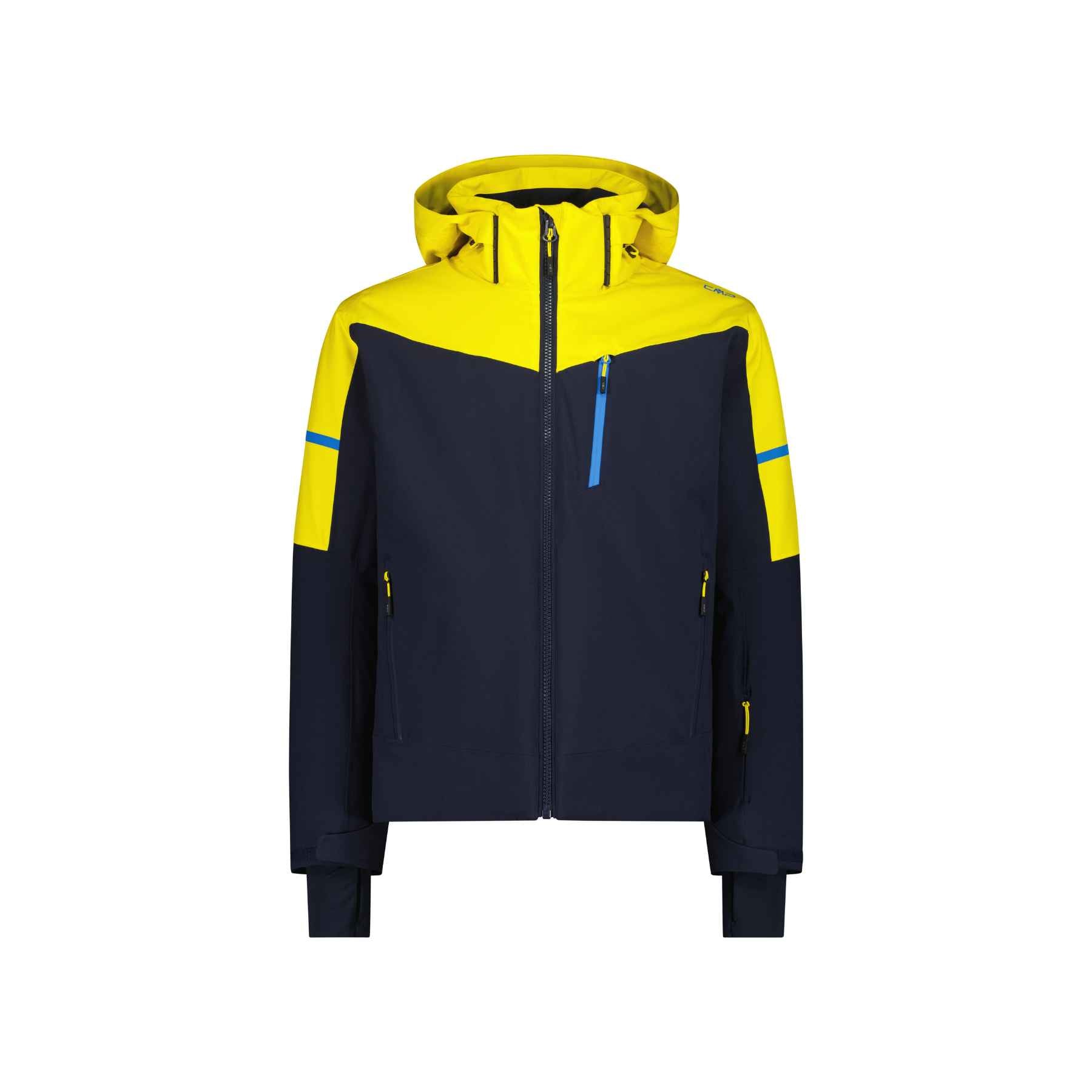 CMP Men's Ski Jacket in Black Yellow