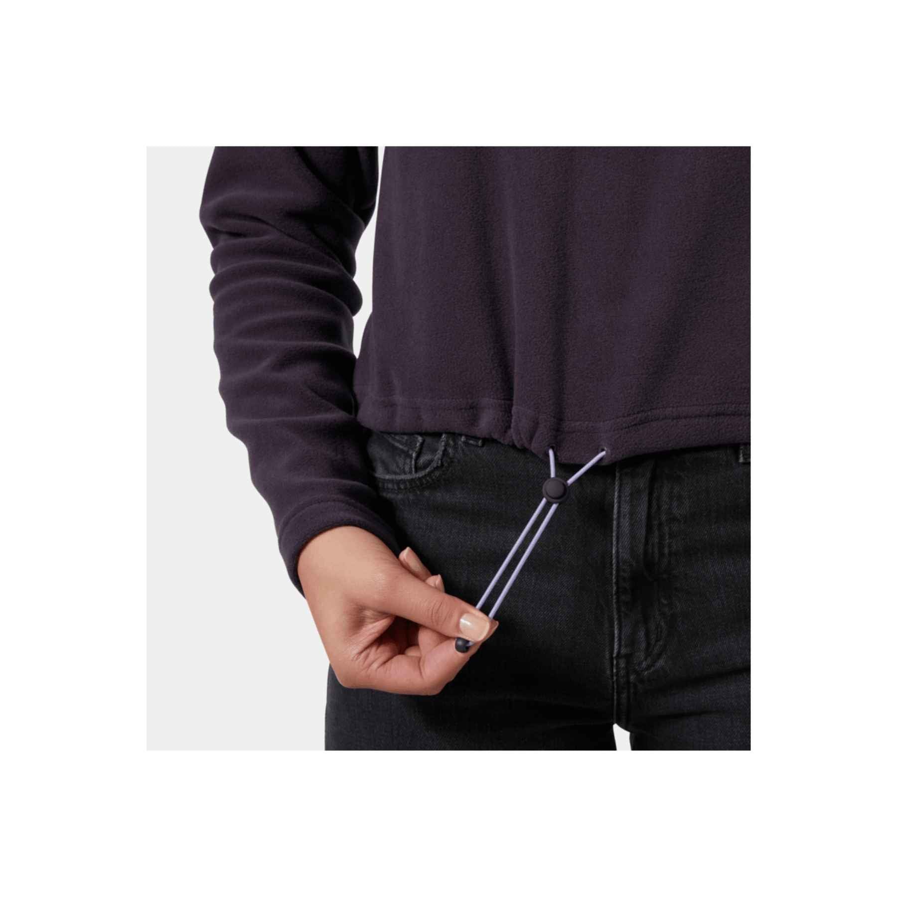 Helly Hansen W Daybreaker Cropped Fleece in Black Grape