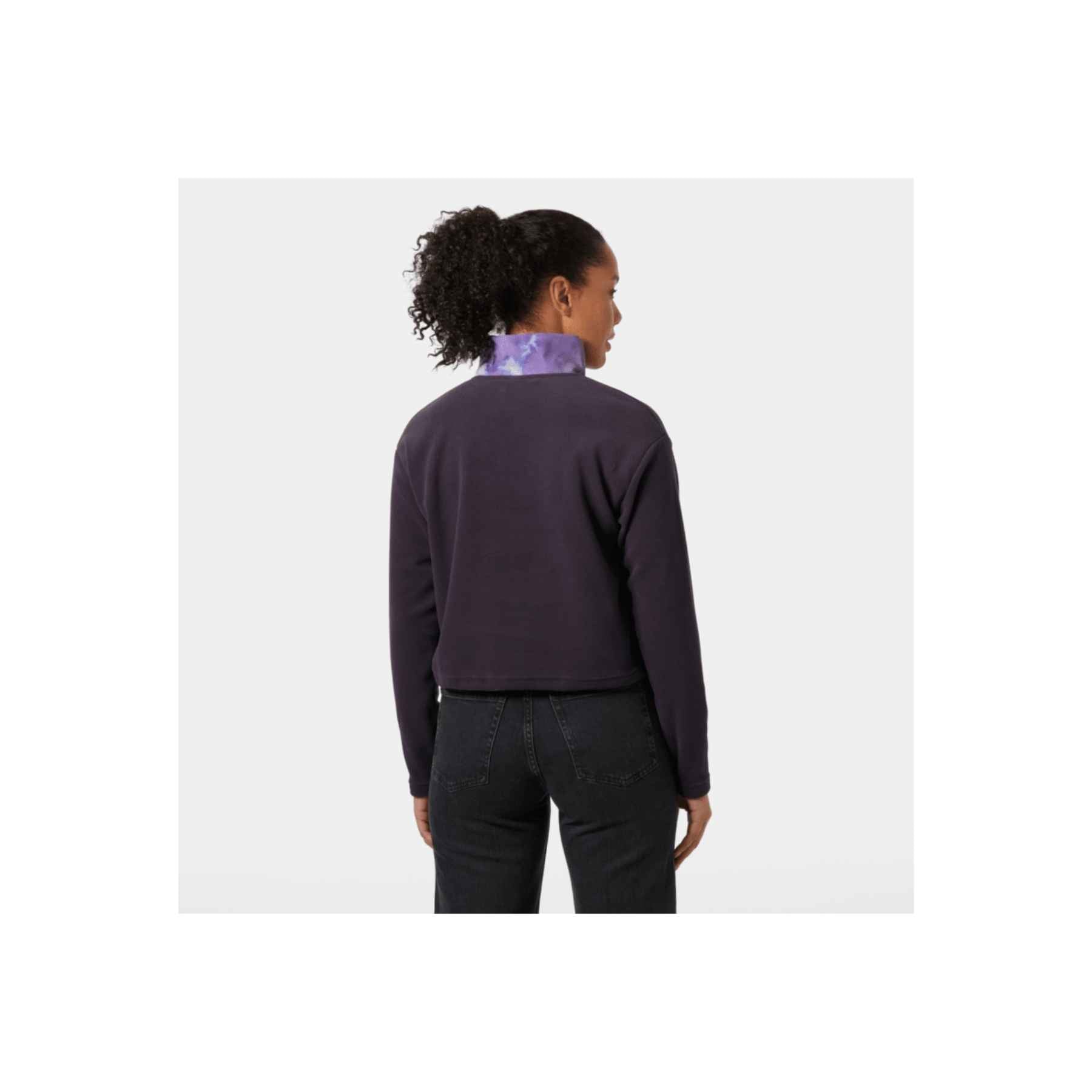 Helly Hansen W Daybreaker Cropped Fleece in Black Grape