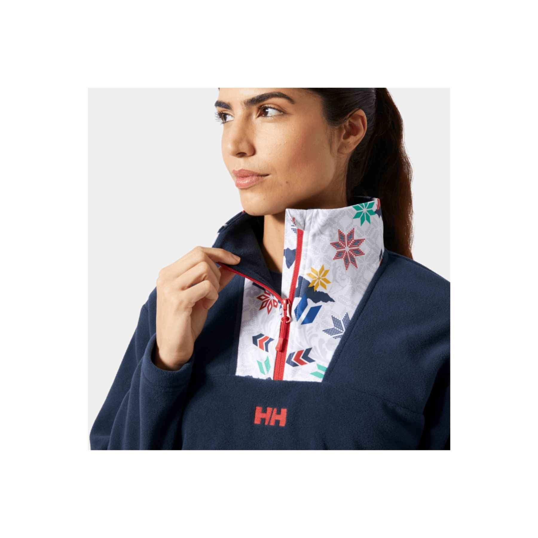 Helly Hansen W Daybreaker Cropped Fleece in Navy Cortina