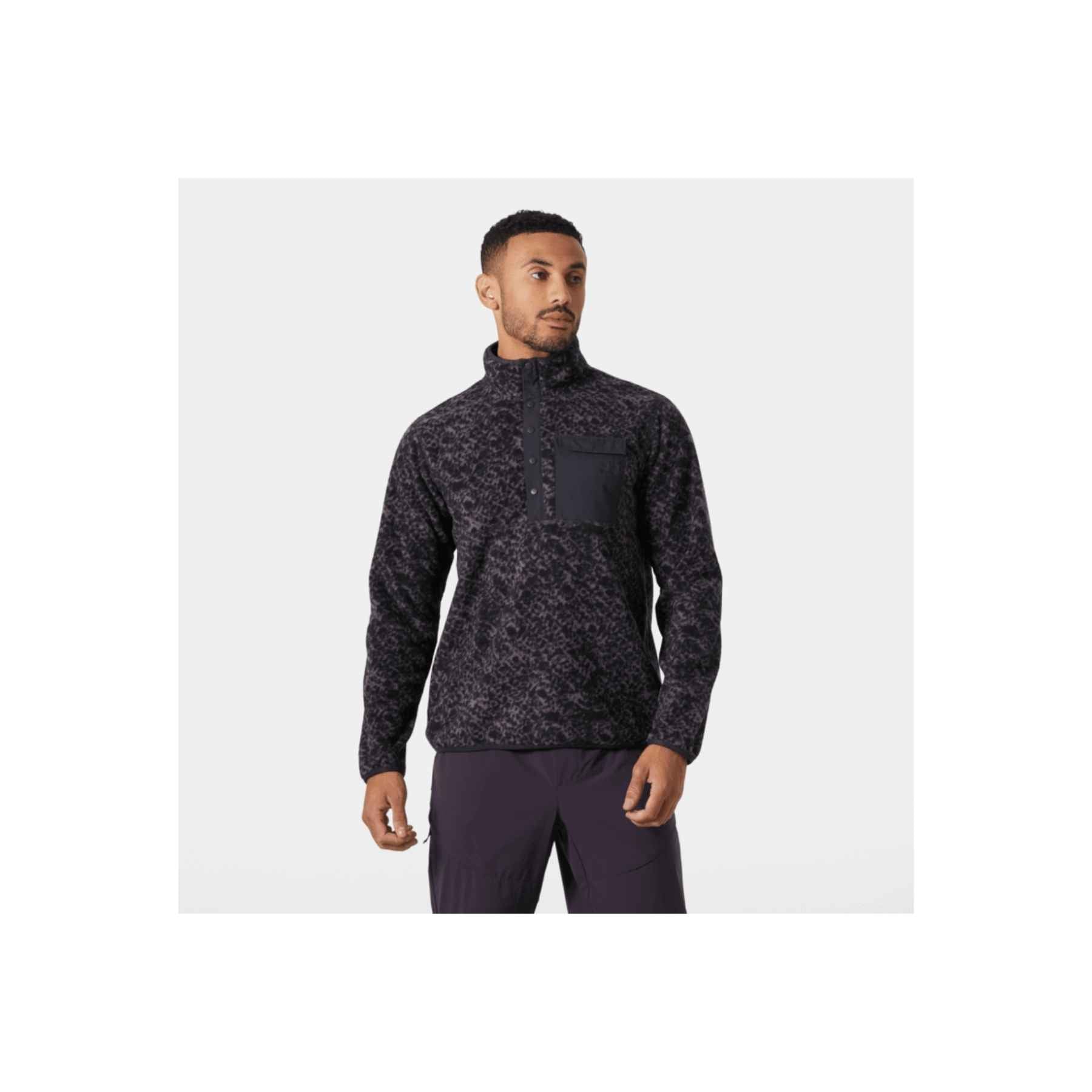 Helly Hansen Maridalen Printed Fleece in Black Grape