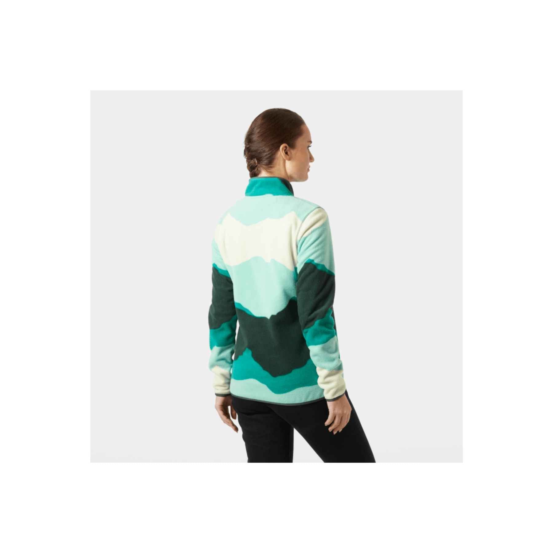Helly Hansen W Maridalen Printed Fleece in Lagoon Mountain Peak