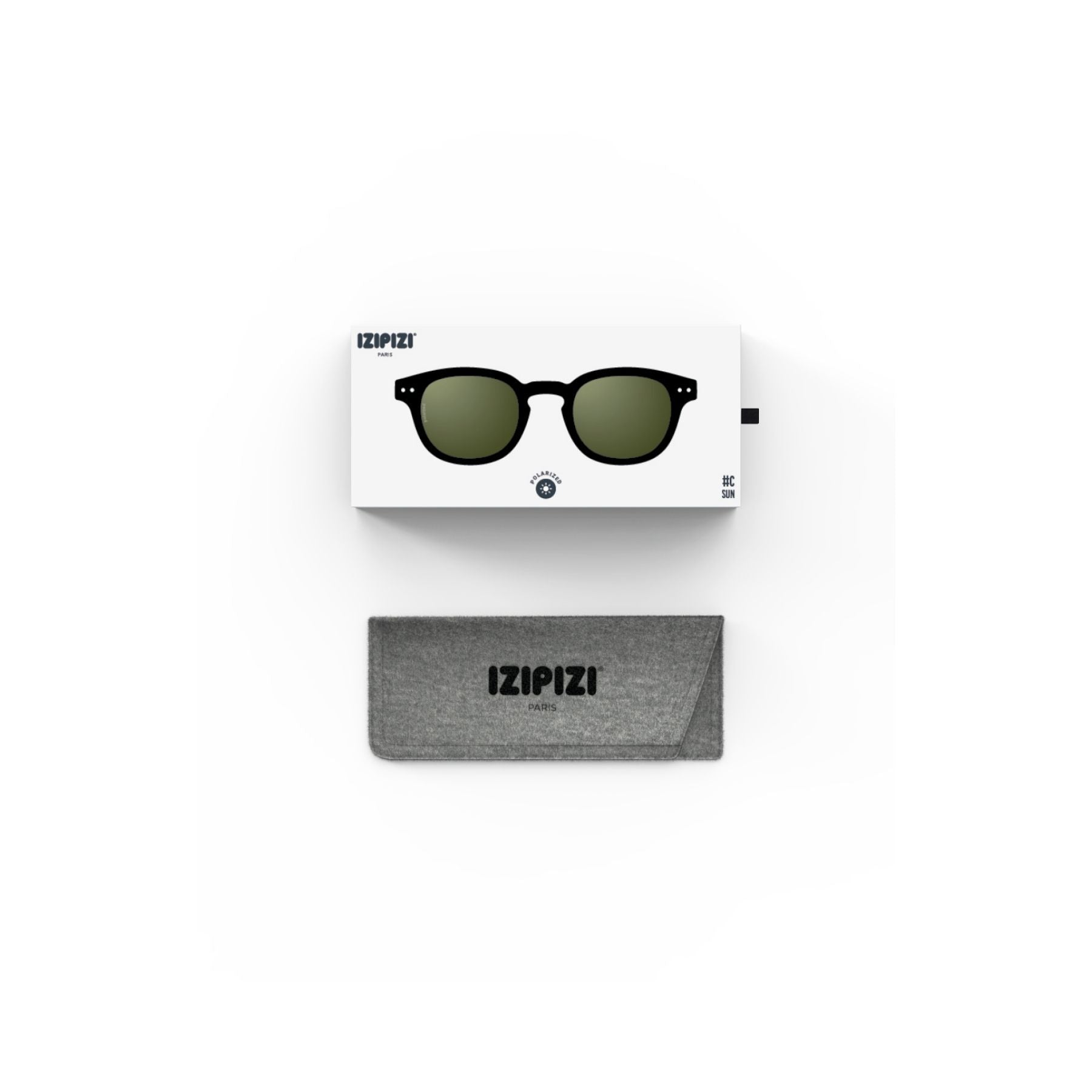 Izipizi Sun #C Black Polarized Sunglasses
