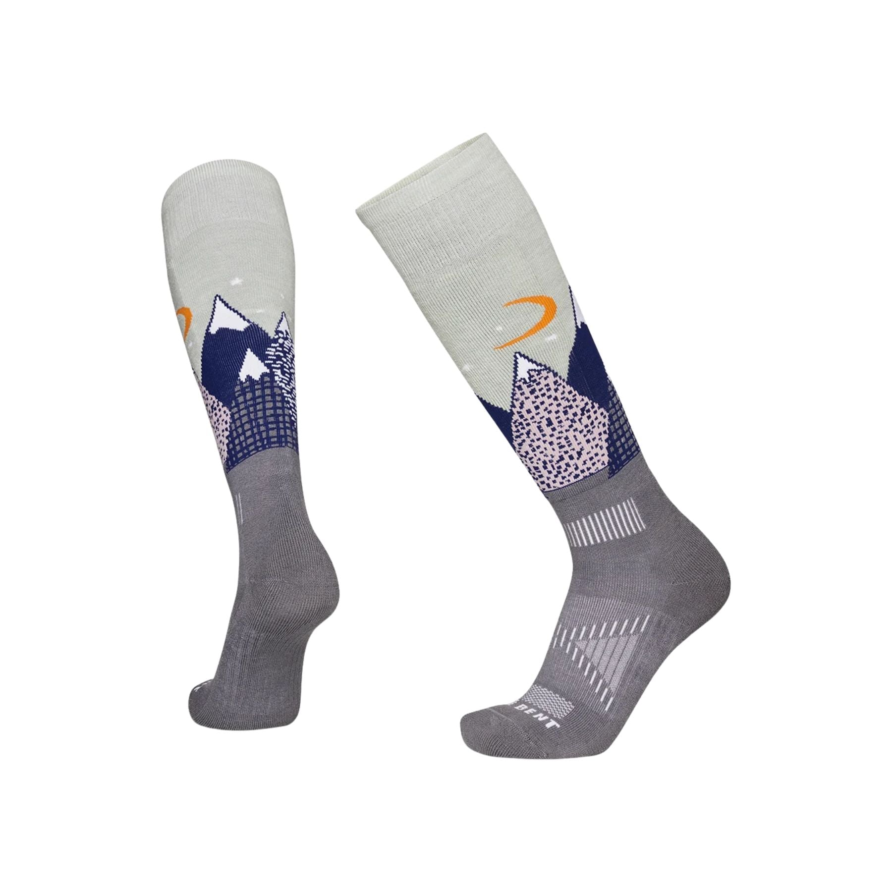 Le Bent Kids Light Cushion Snowy Mountains Snow Socks - Sea Foam