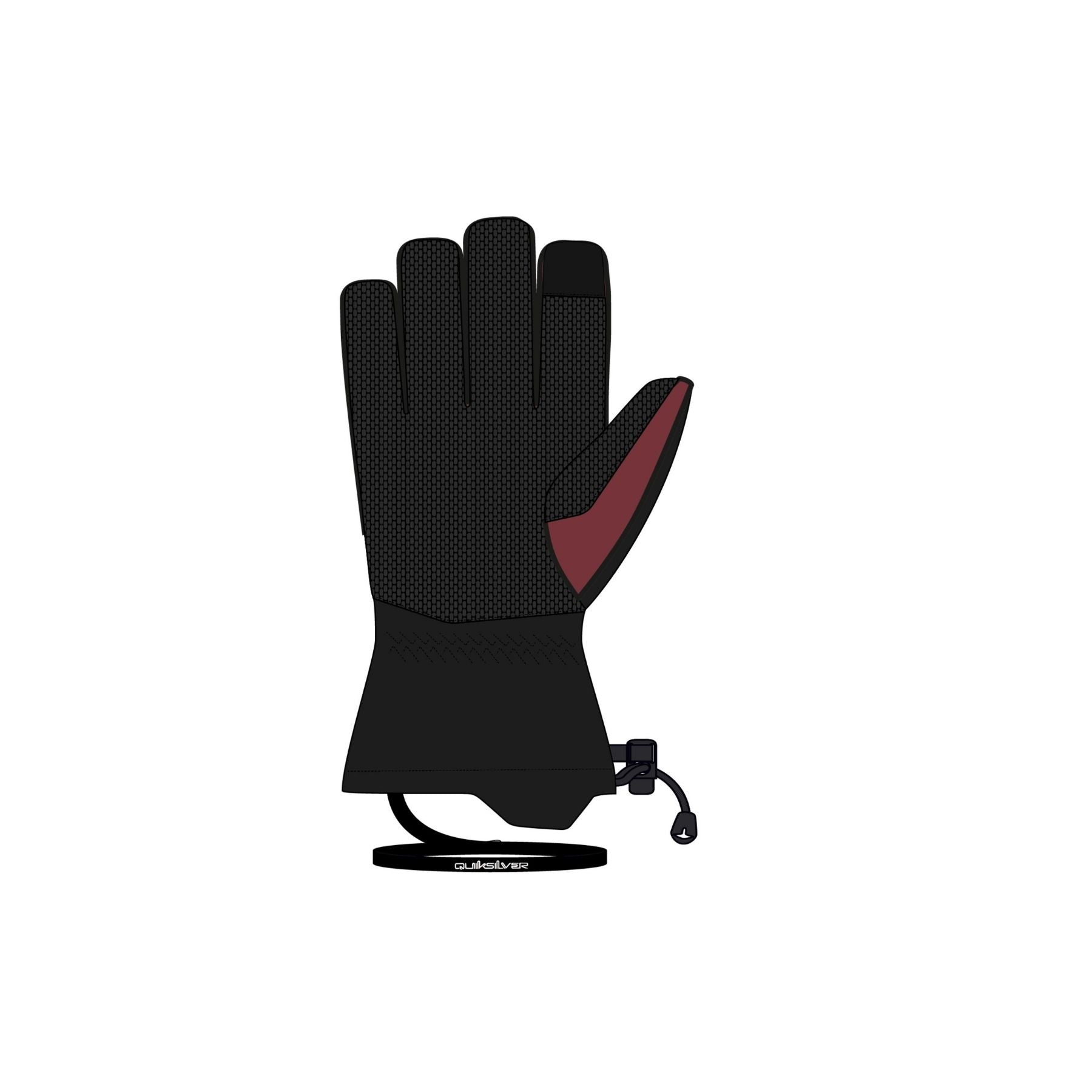 Quiksilver Mission Youth Gloves - Oxblood Red