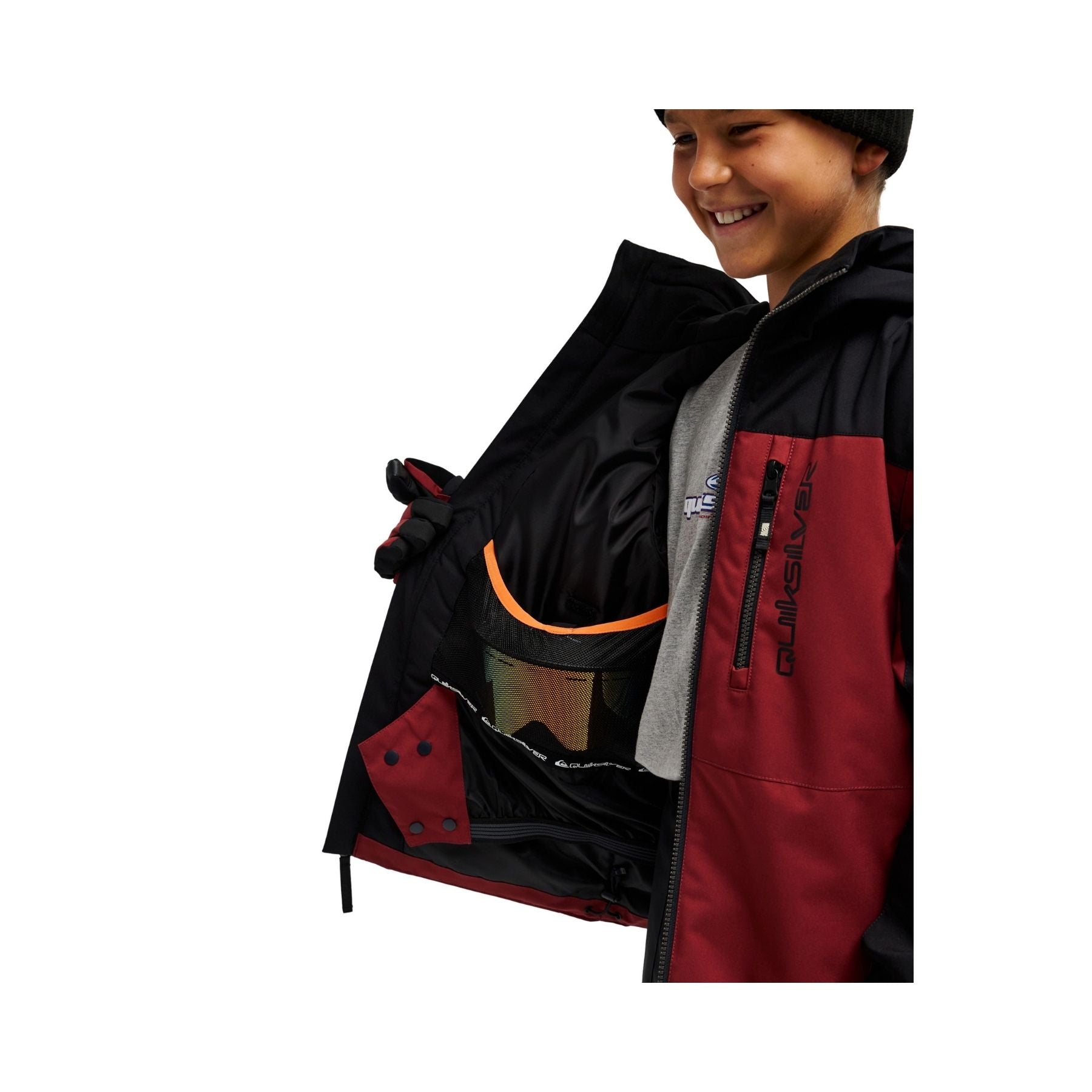 Quiksilver Sycamore Youth Jacket - Oxblood Red