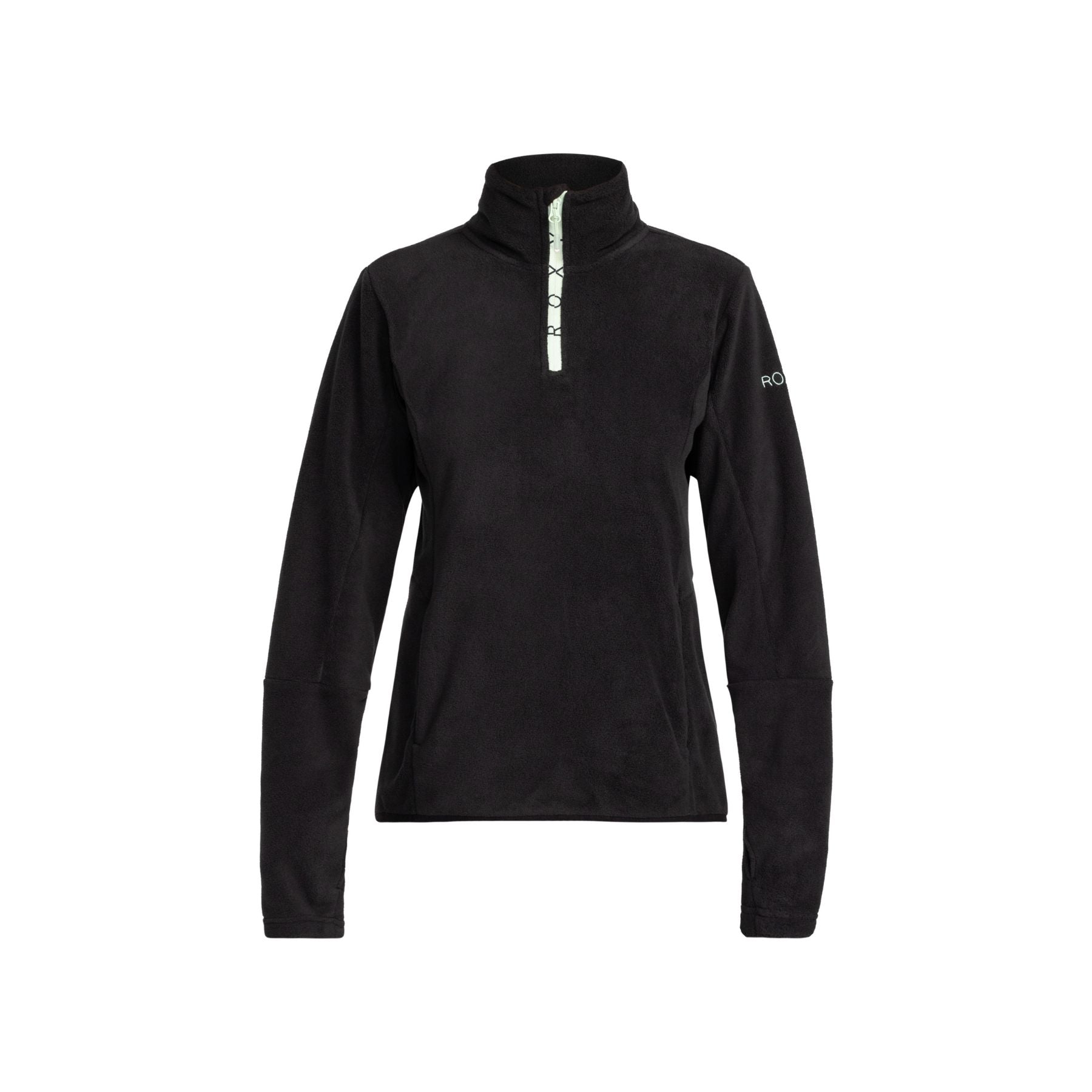 Roxy Sayna Half Zip Fleece in True Black