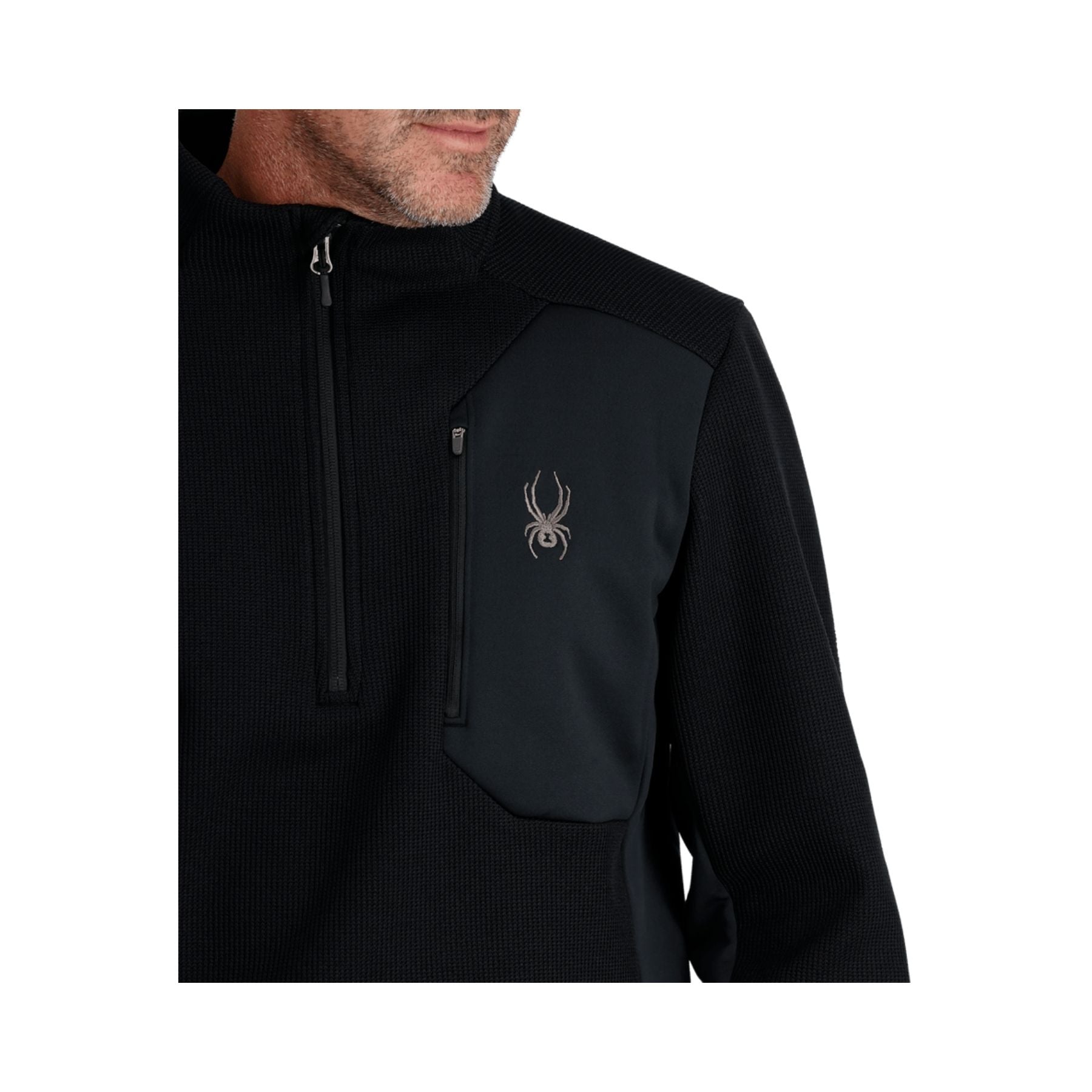 Spyder Bandit 1/2 Zip Jacket in Black