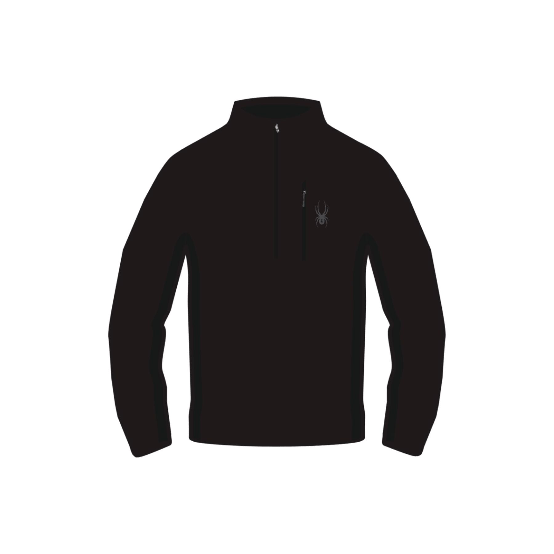 Spyder Bandit 1/2 Zip Jacket in Black