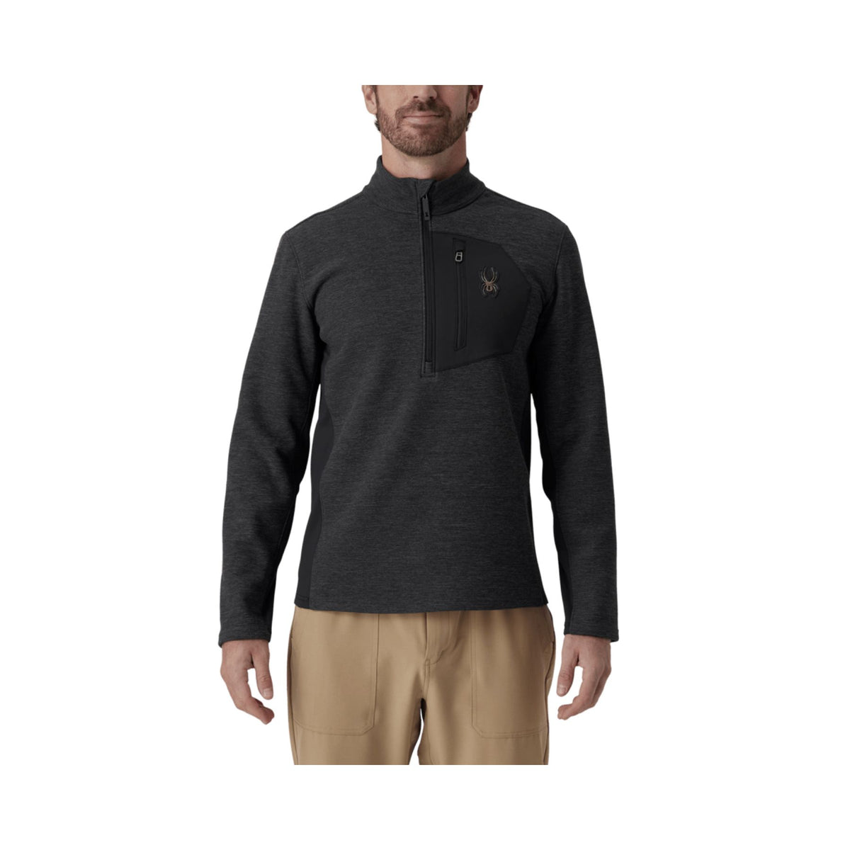Spyder Bandit 1/2 Zip Jacket - Black Melange