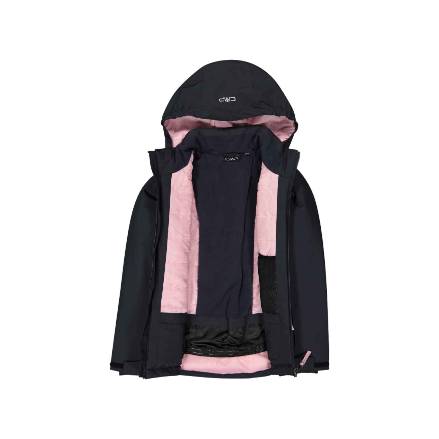 CMP Girl's Ski Jacket in Antracite Pink