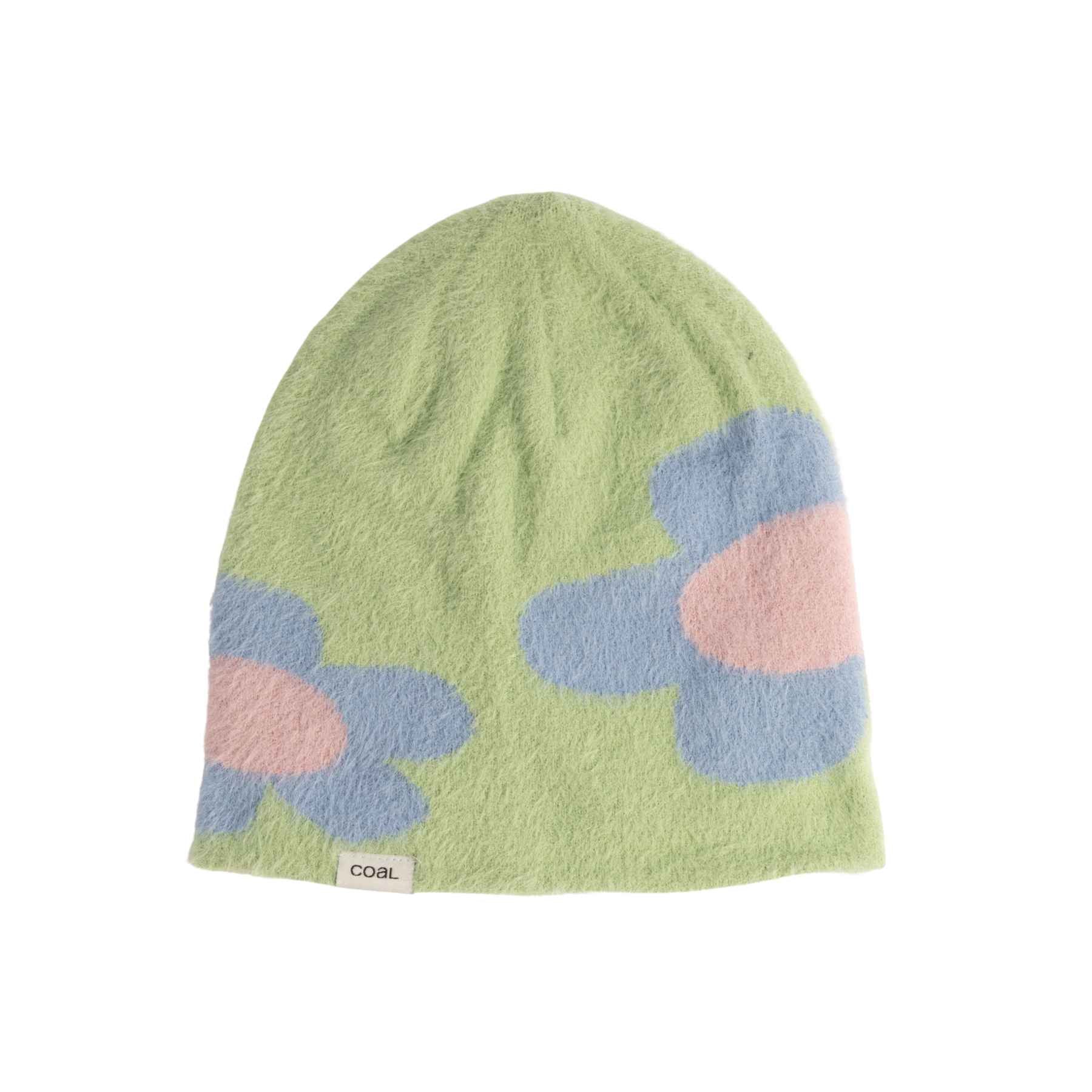 Coal Pearl Skull Beanie - Periwinkle Floral