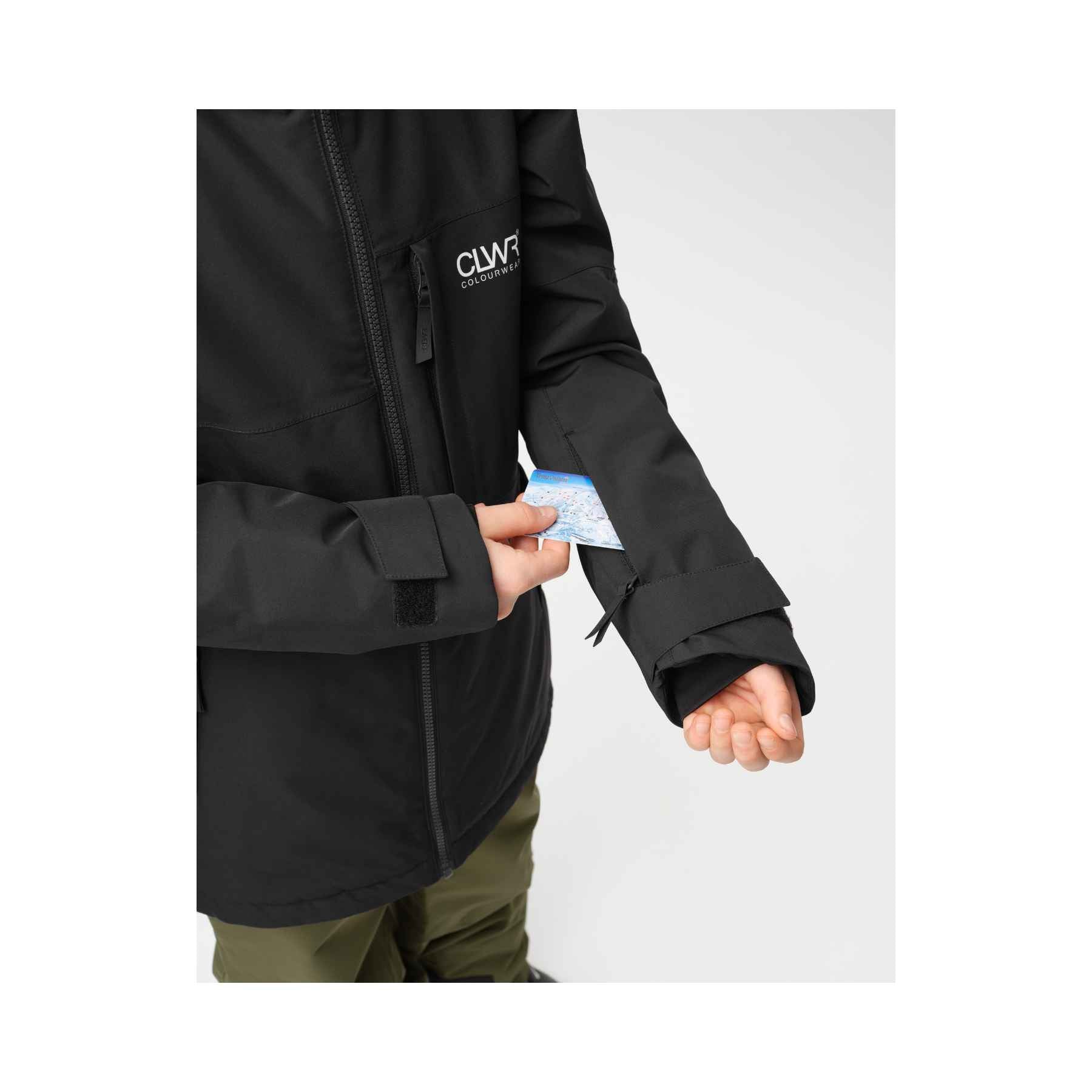 Colourwear Youth Pow Jacket in Black