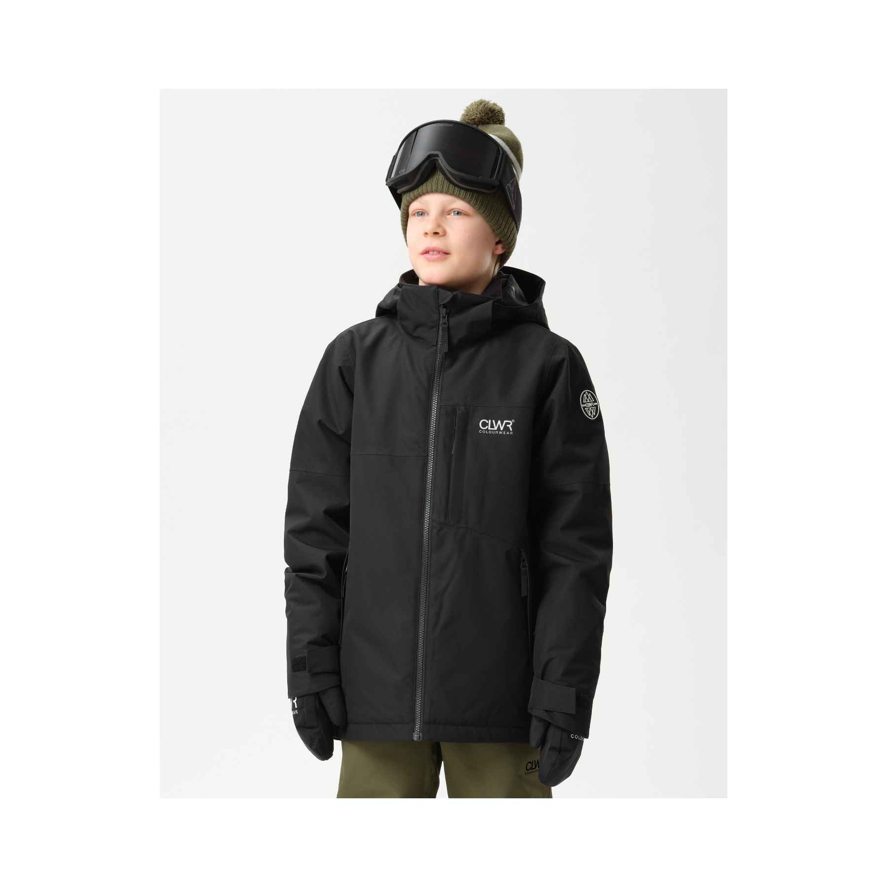 Colourwear Youth Pow Jacket in Black