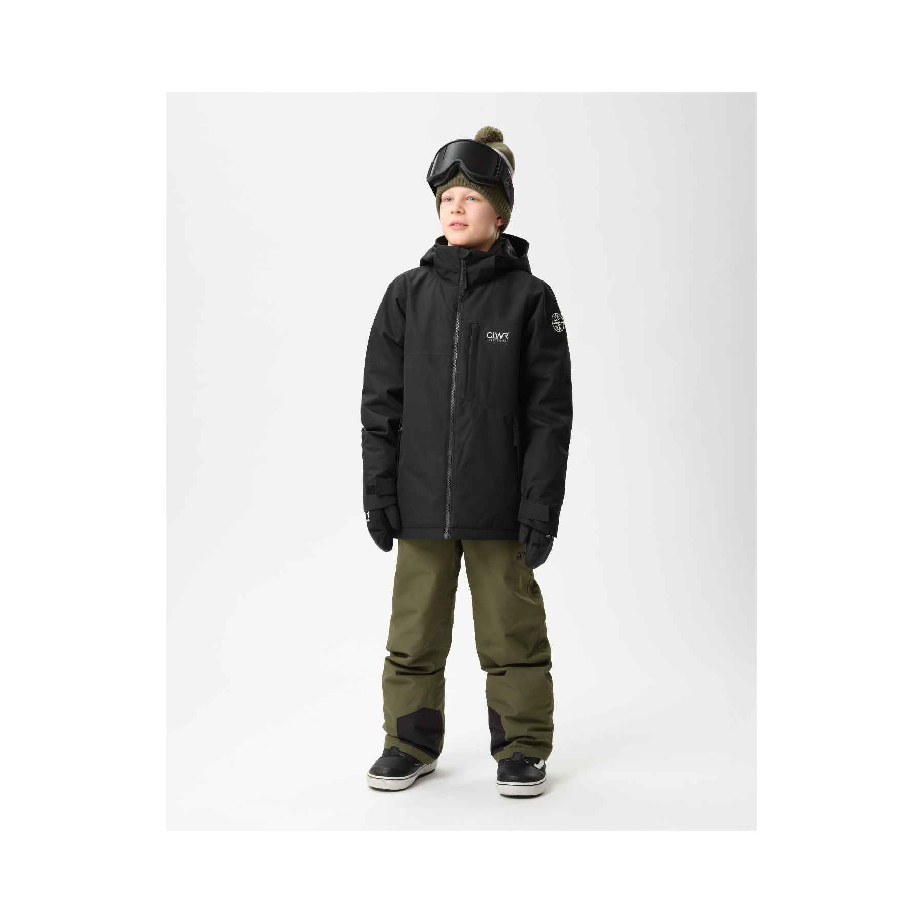 Colourwear Youth Pow Jacket in Black