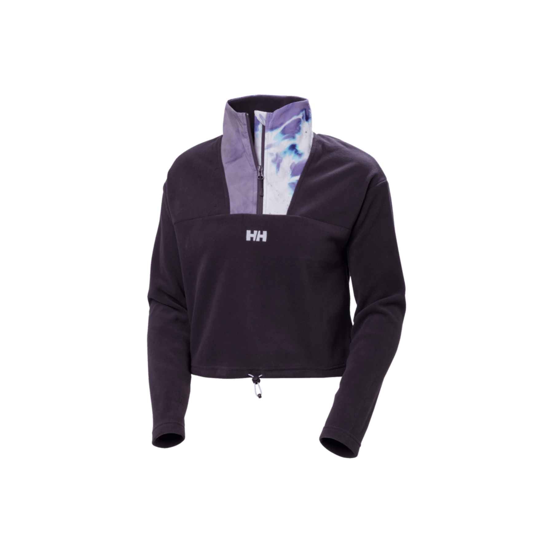Helly Hansen W Daybreaker Cropped Fleece in Black Grape