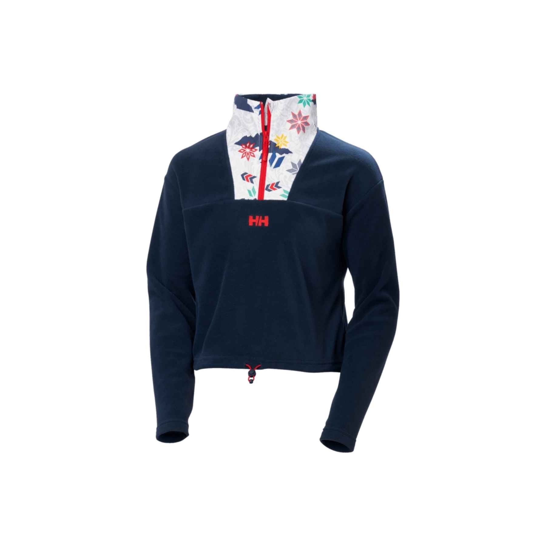 Helly Hansen W Daybreaker Cropped Fleece in Navy Cortina