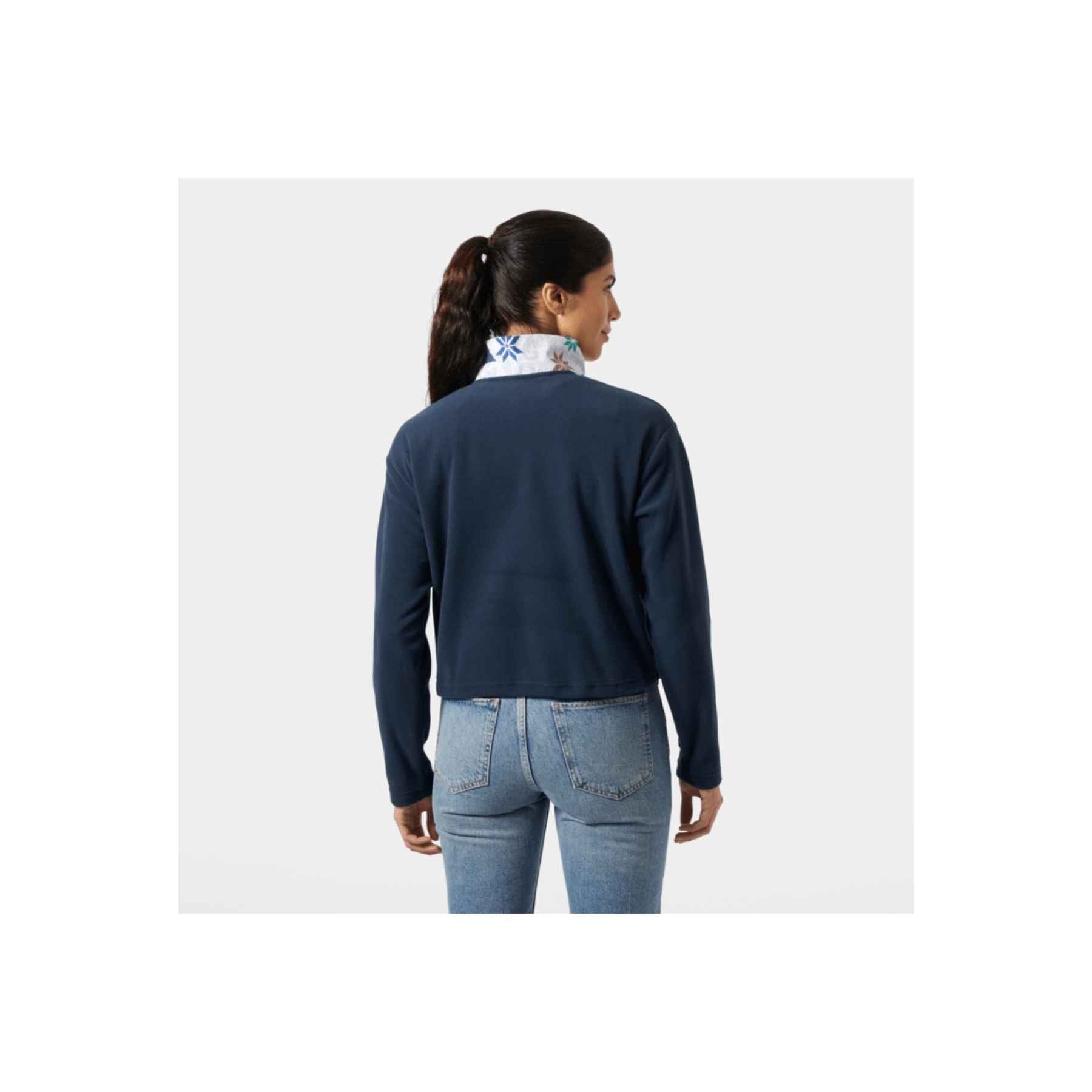Helly Hansen W Daybreaker Cropped Fleece in Navy Cortina