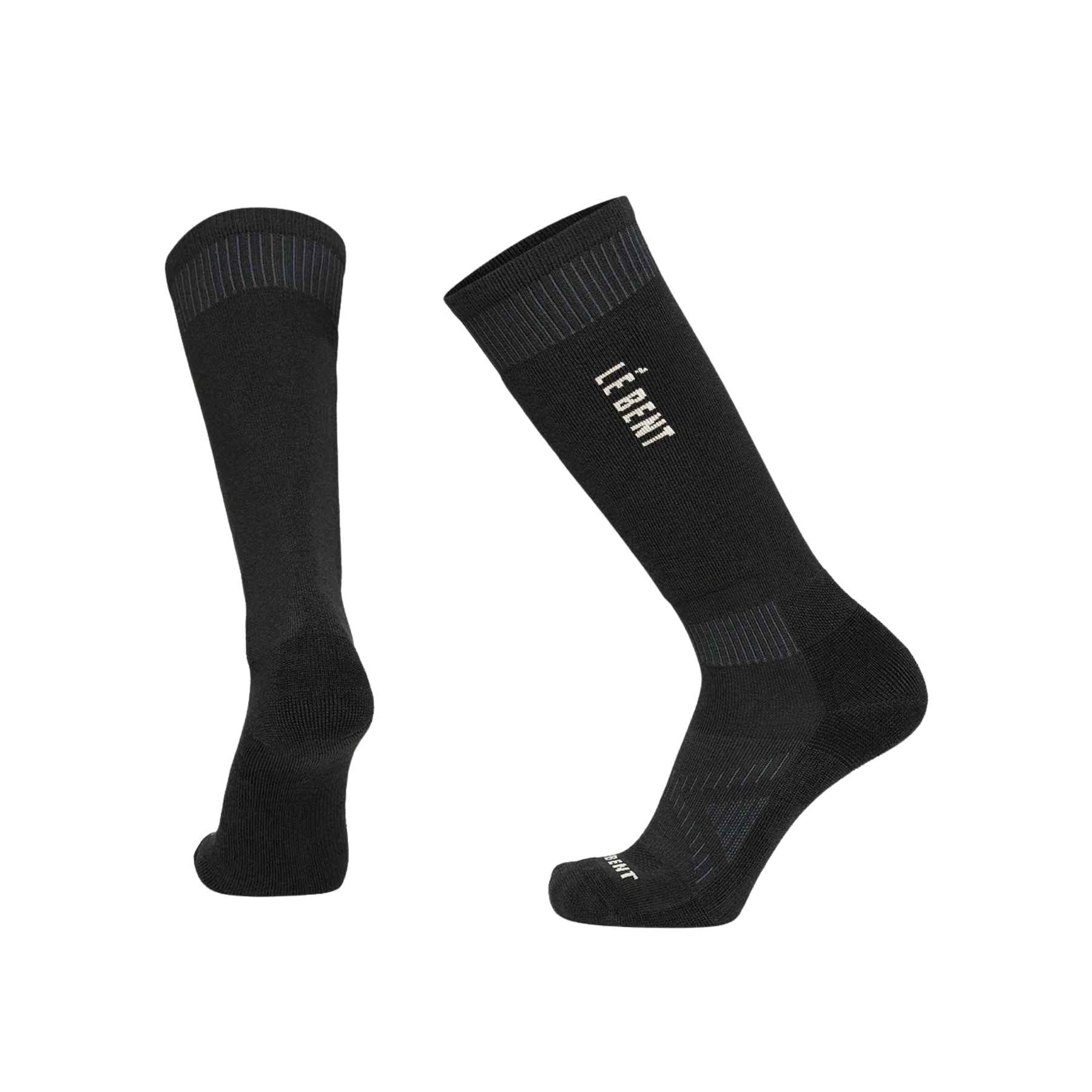 Le Bent Light Cushion Logo Socks in Black