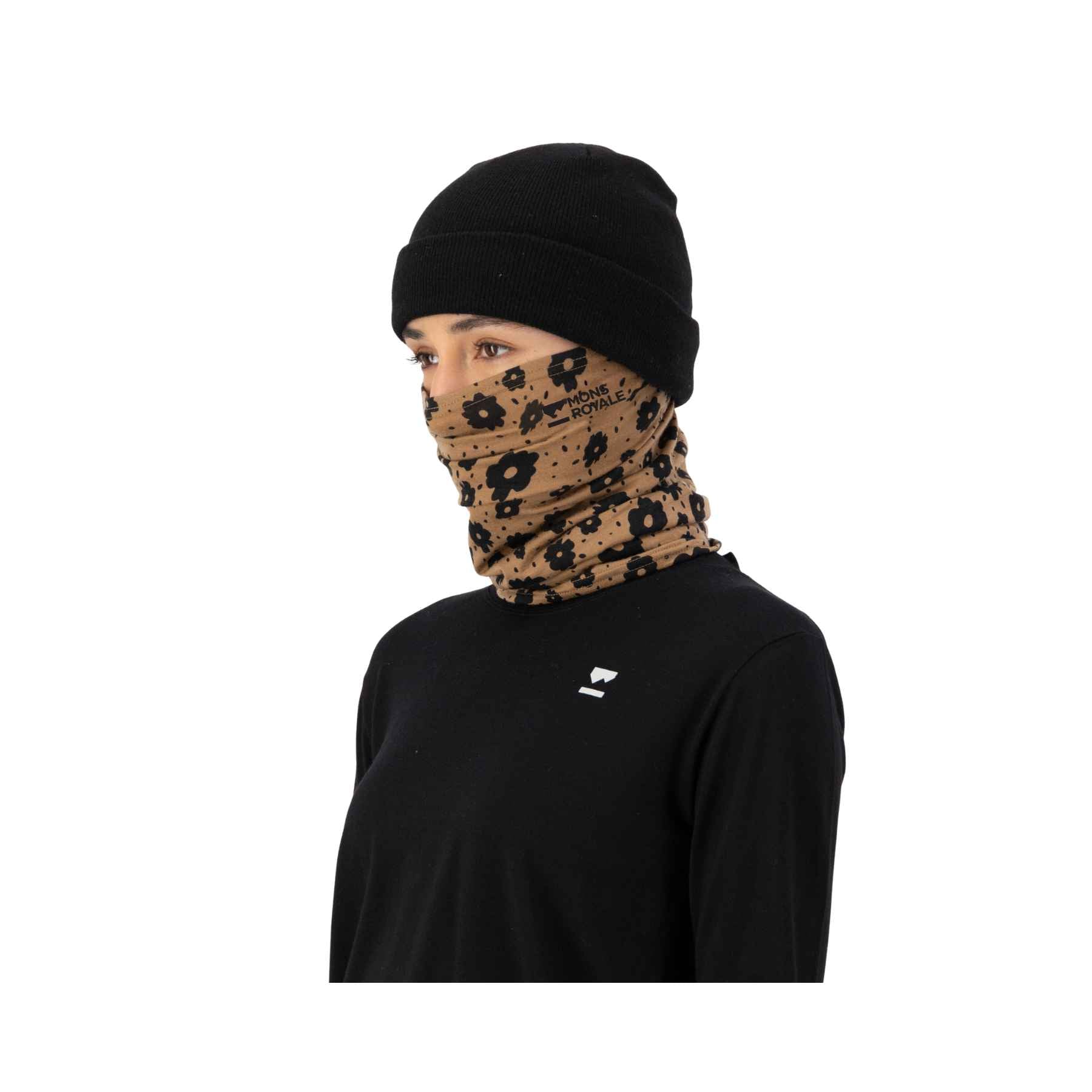Mons Royale Daily Dose Merino Neckwarmer in Aoraki Lily Toffee