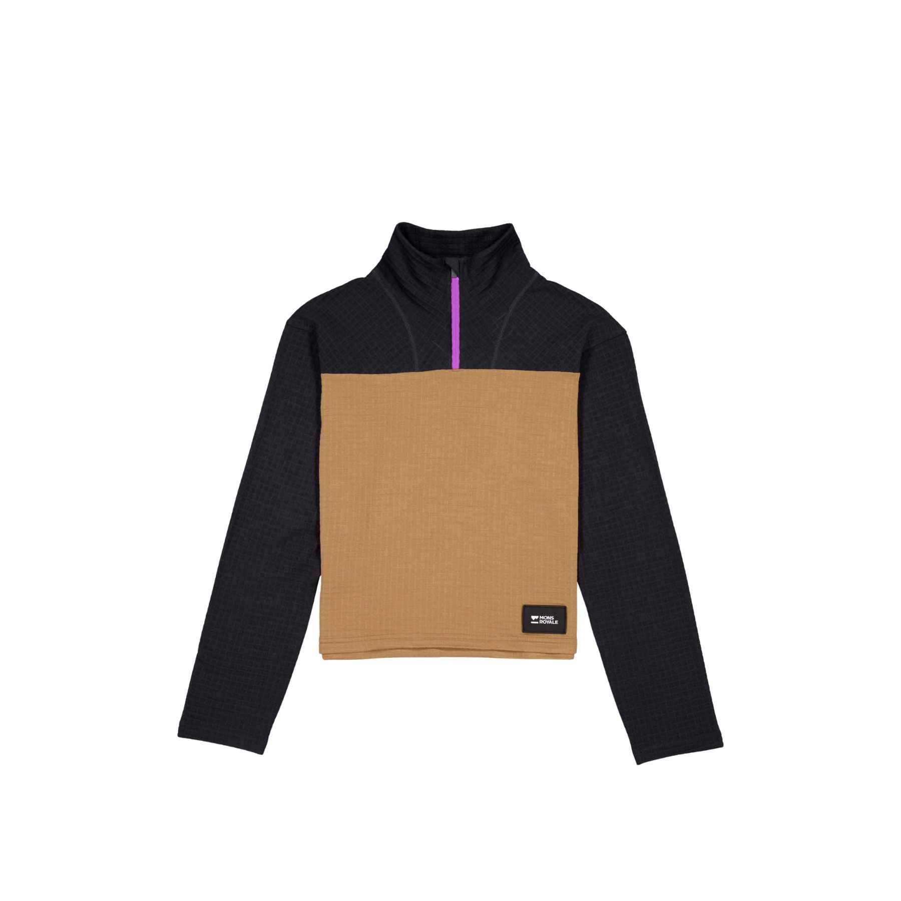 Mons Royale Offgrid Merino Fleece in Black/Toffee