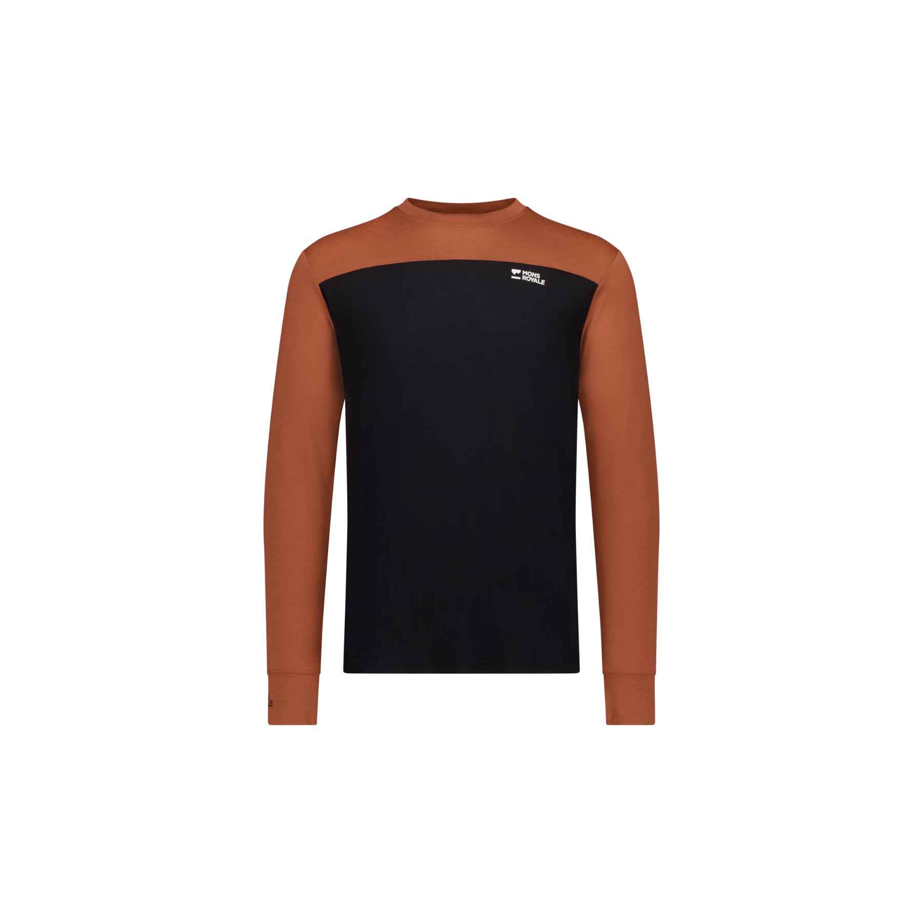 Mons Royale Yotei Merino LS in Sienna/Black