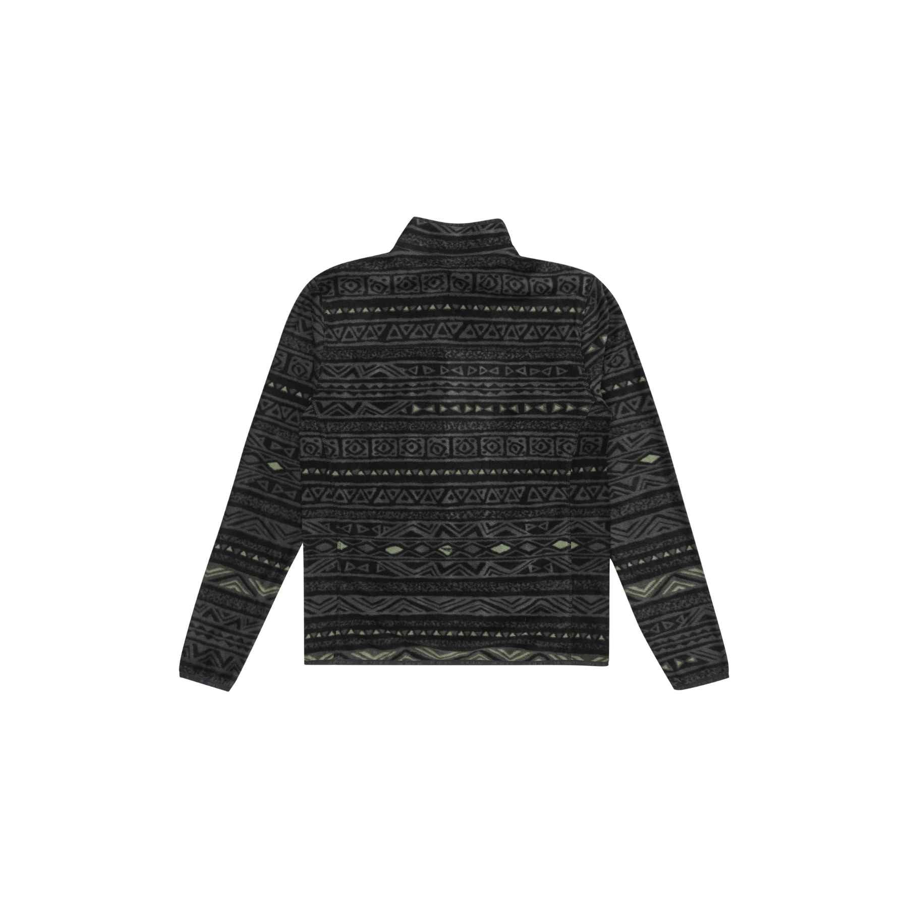 Quiksilver Aker HZ Fleece in Tribal Heritage Layer Black