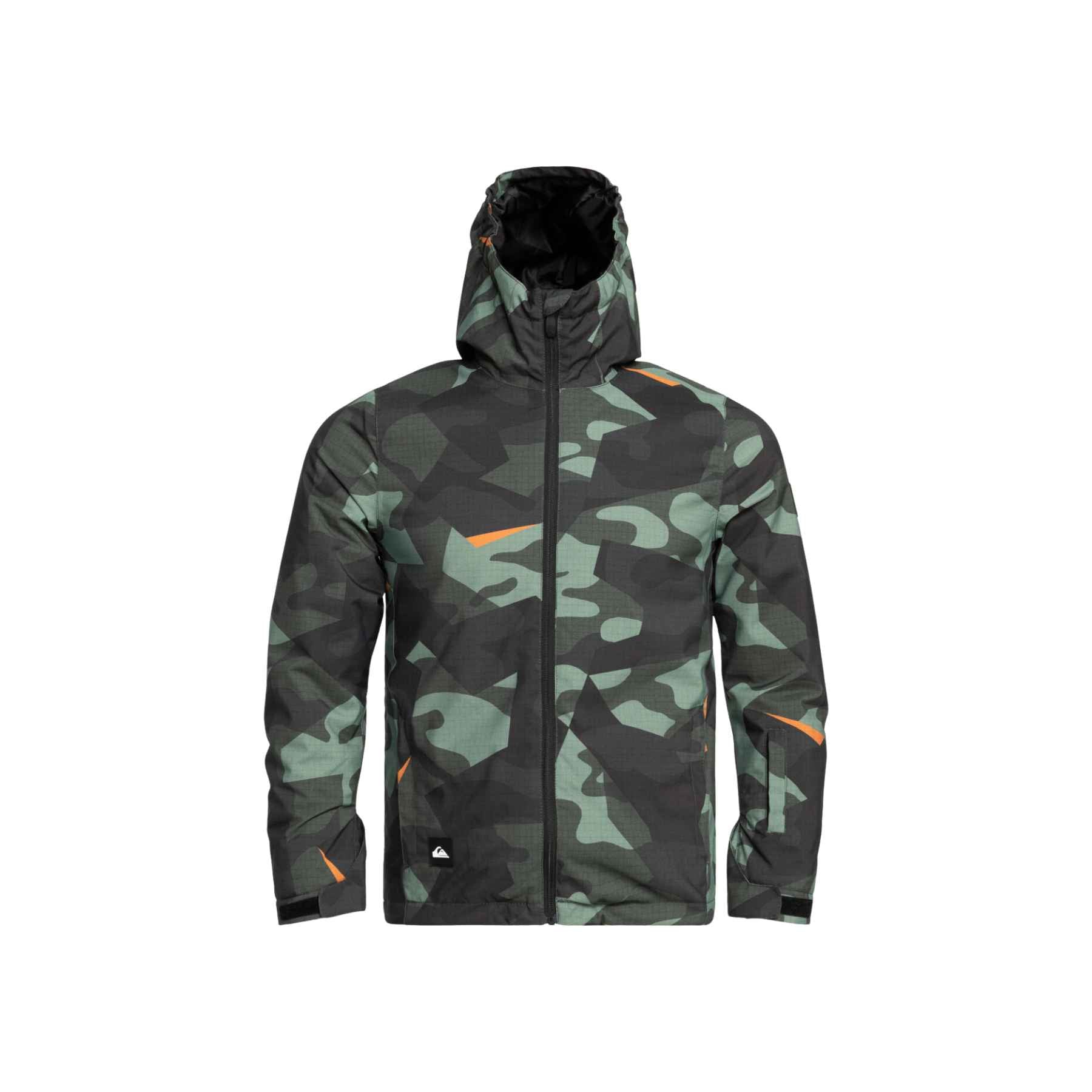 Quiksilver Mission Printed Youth Jacket in Puzzle Camo Sea Spray