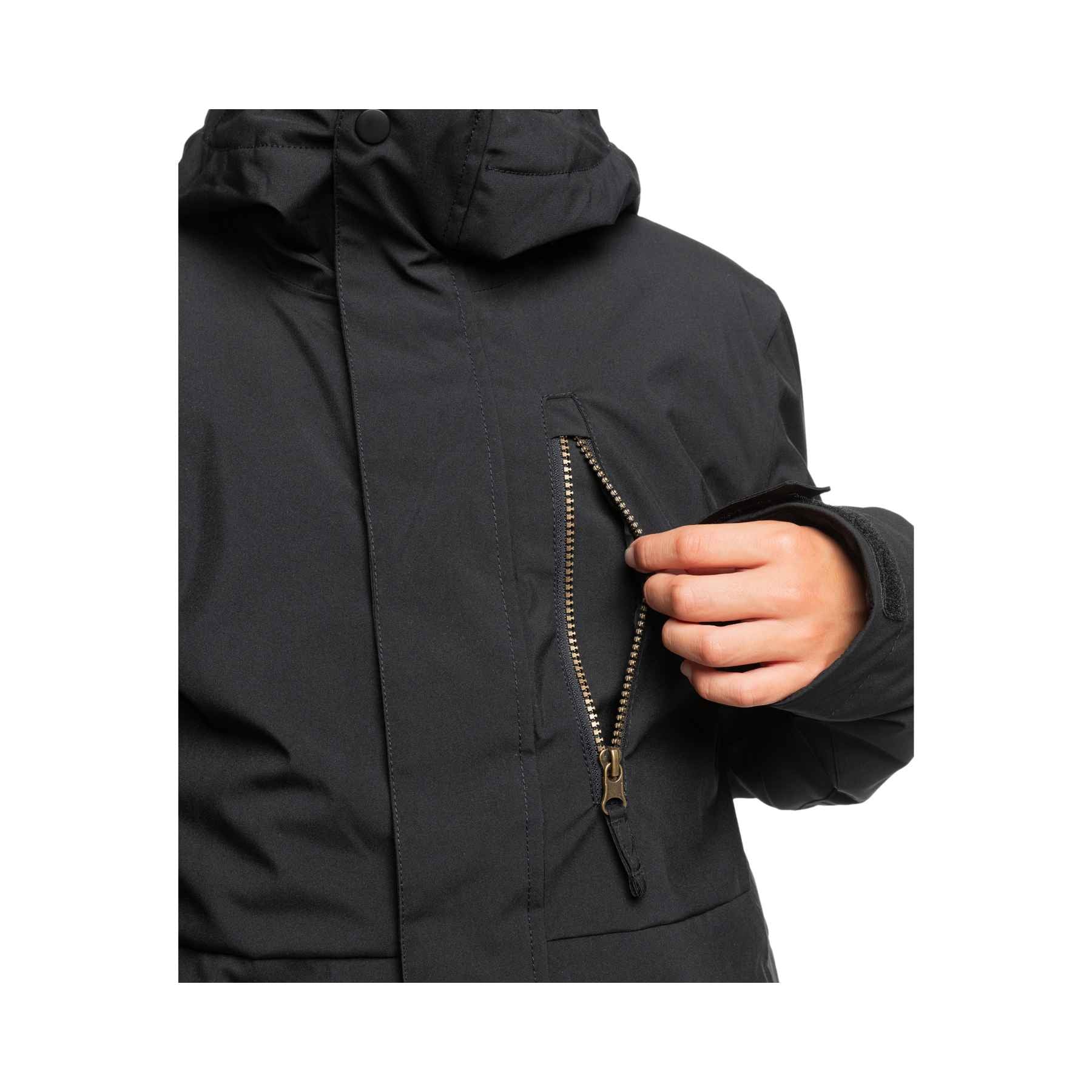 Quiksilver Mission Youth Jacket in True Black