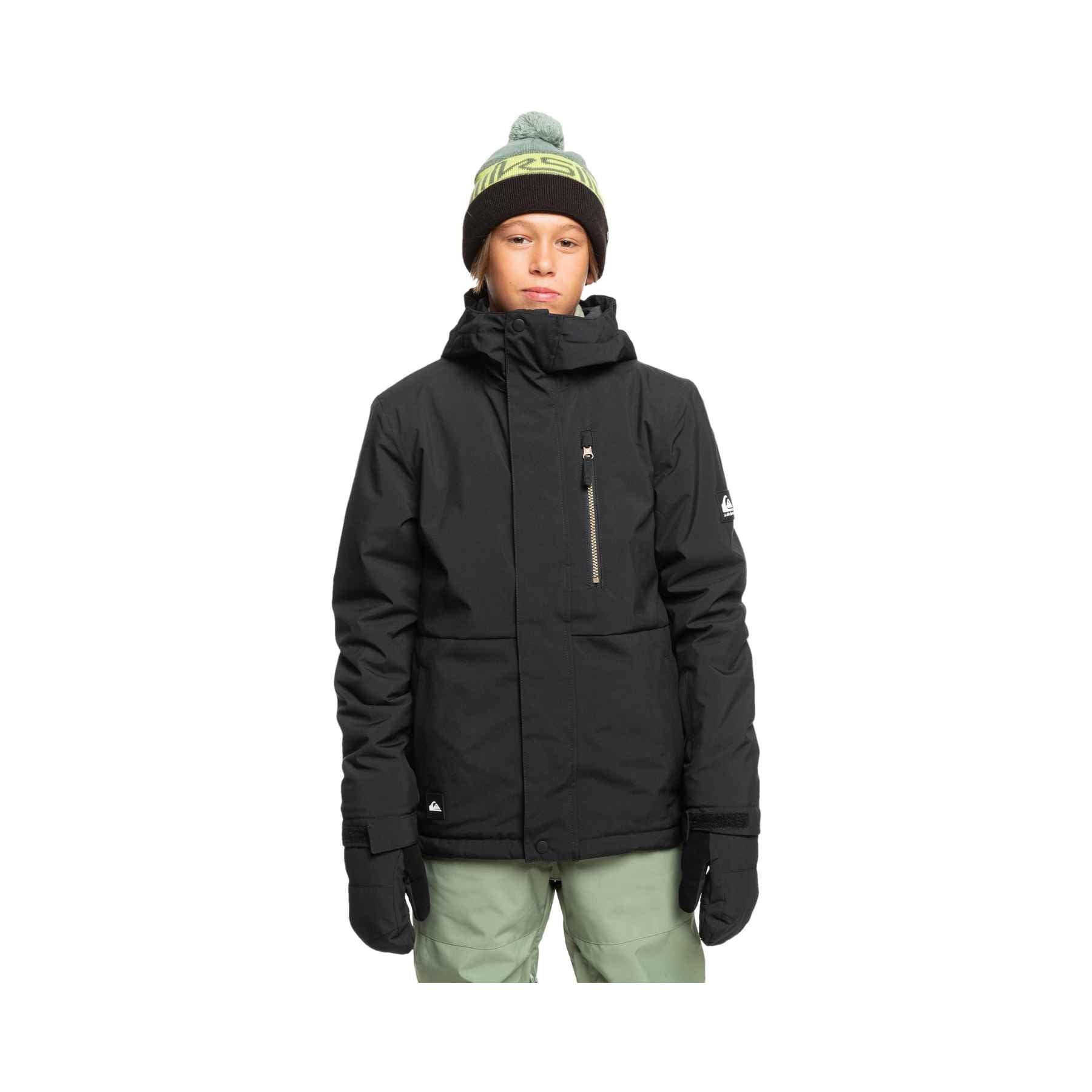 Quiksilver Mission Youth Jacket in True Black