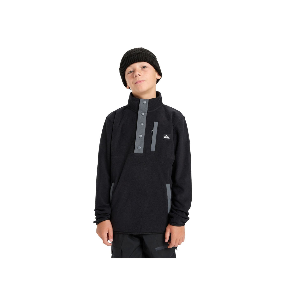 Quiksilver No Destination Half Zip Youth Fleece - Black
