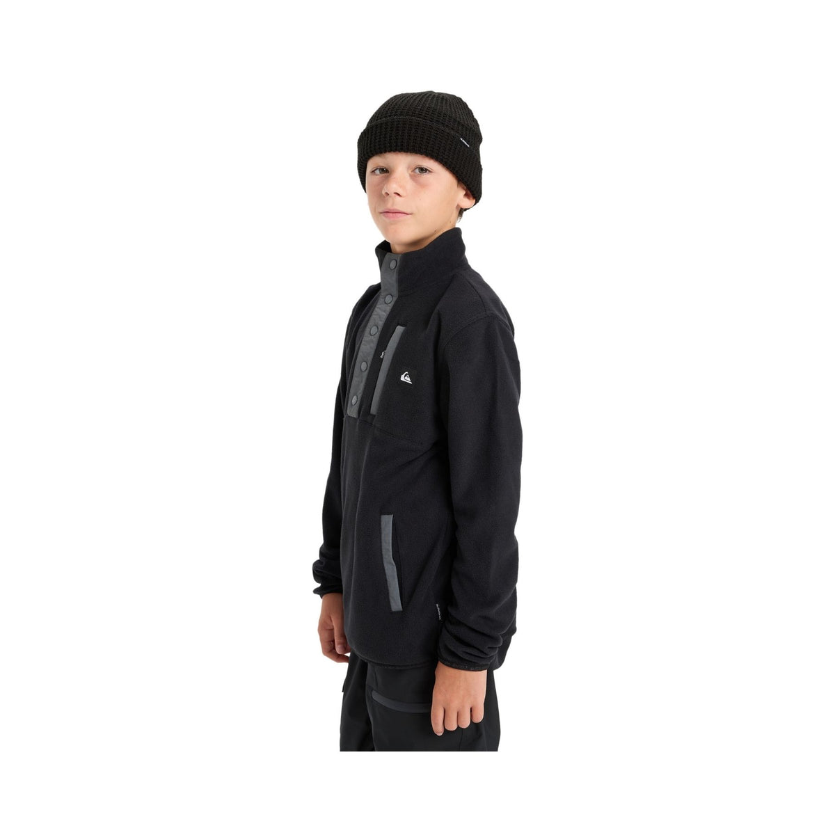 Quiksilver No Destination Half Zip Youth Fleece - Black