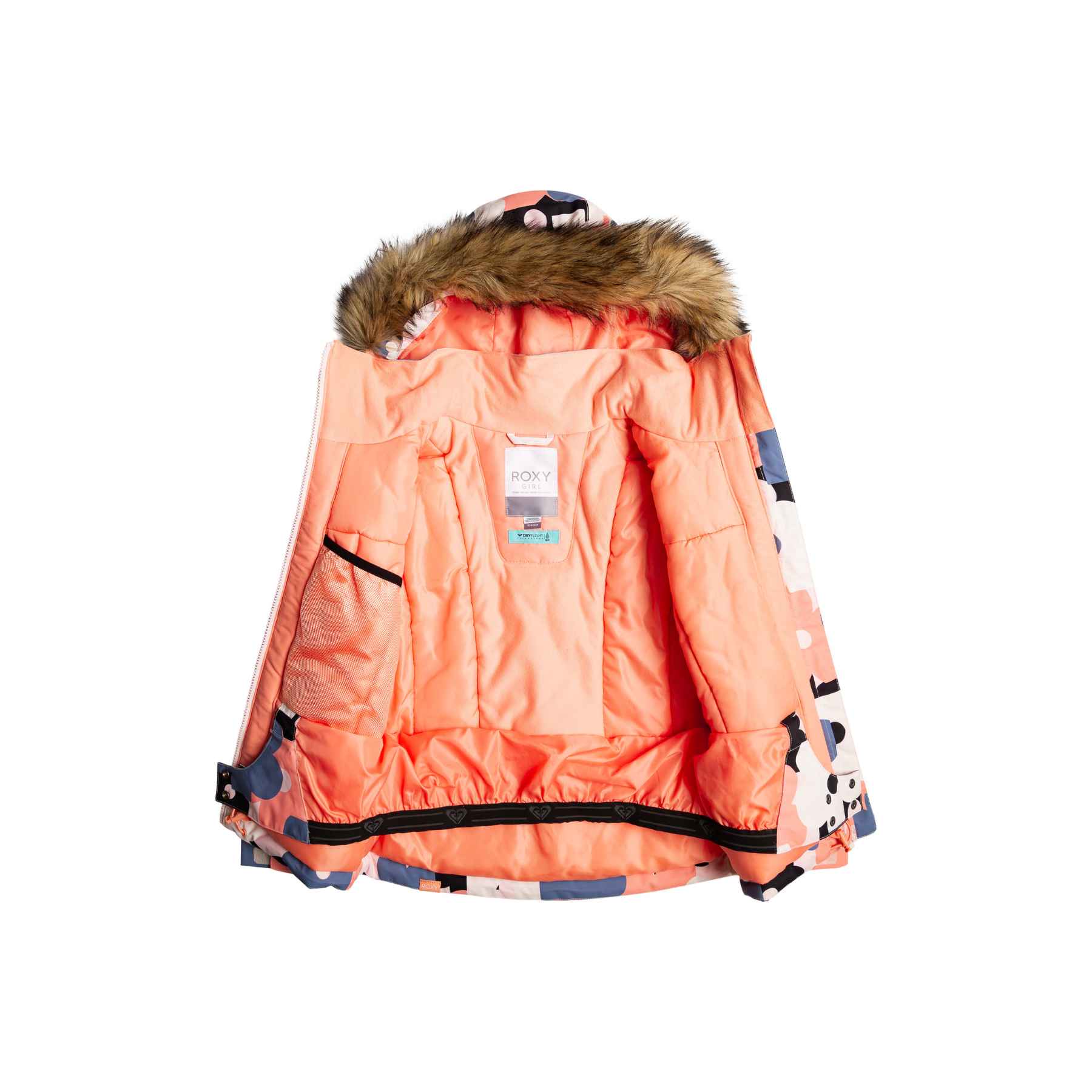 Roxy Pie Girls Jacket in Pink Salt Prima