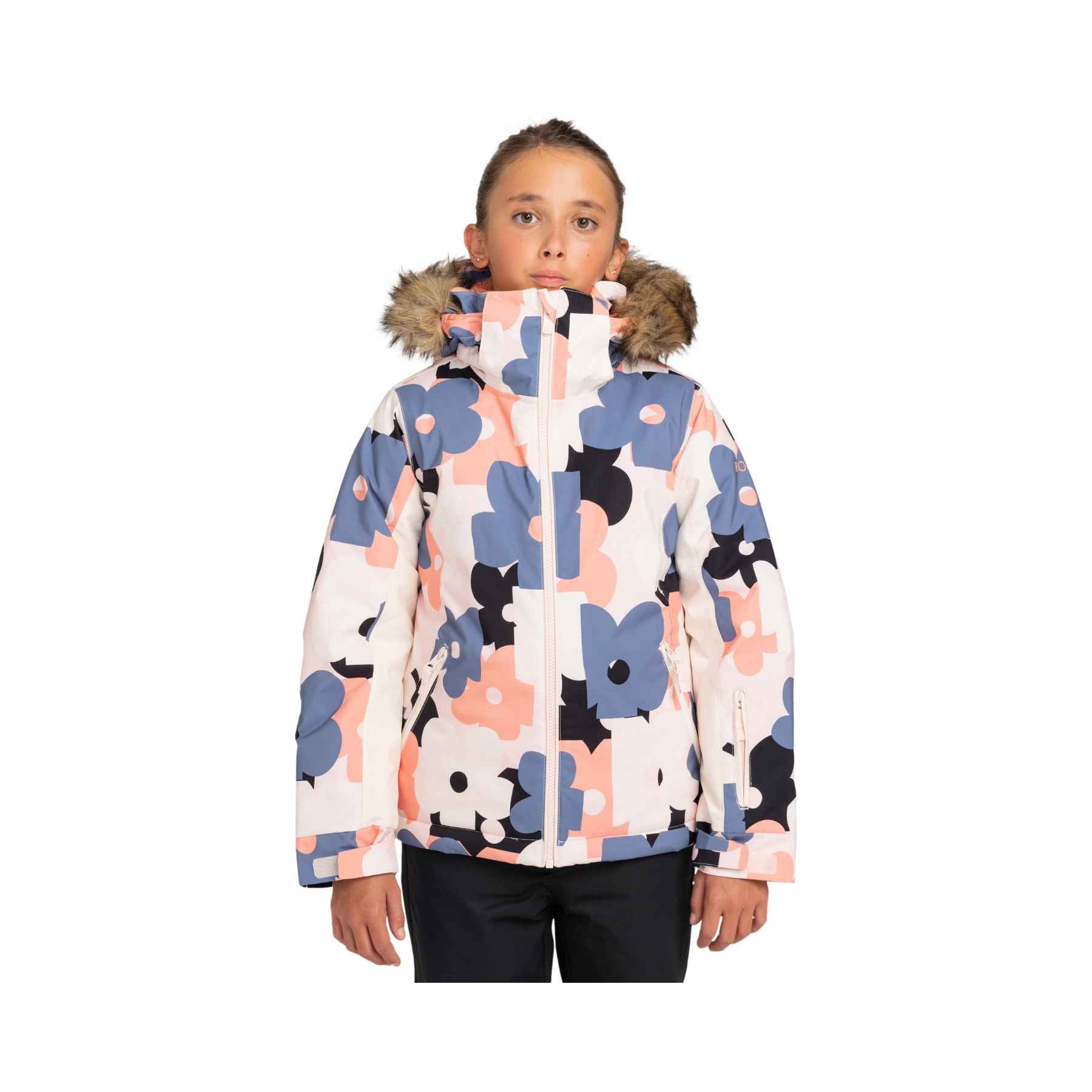 Roxy Pie Girls Jacket in Pink Salt Prima