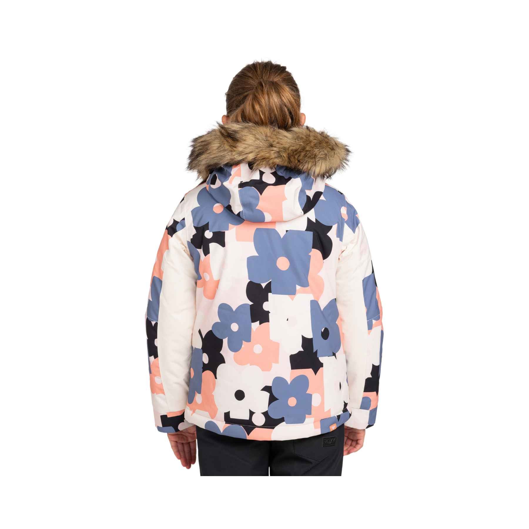 Roxy Pie Girls Jacket in Pink Salt Prima