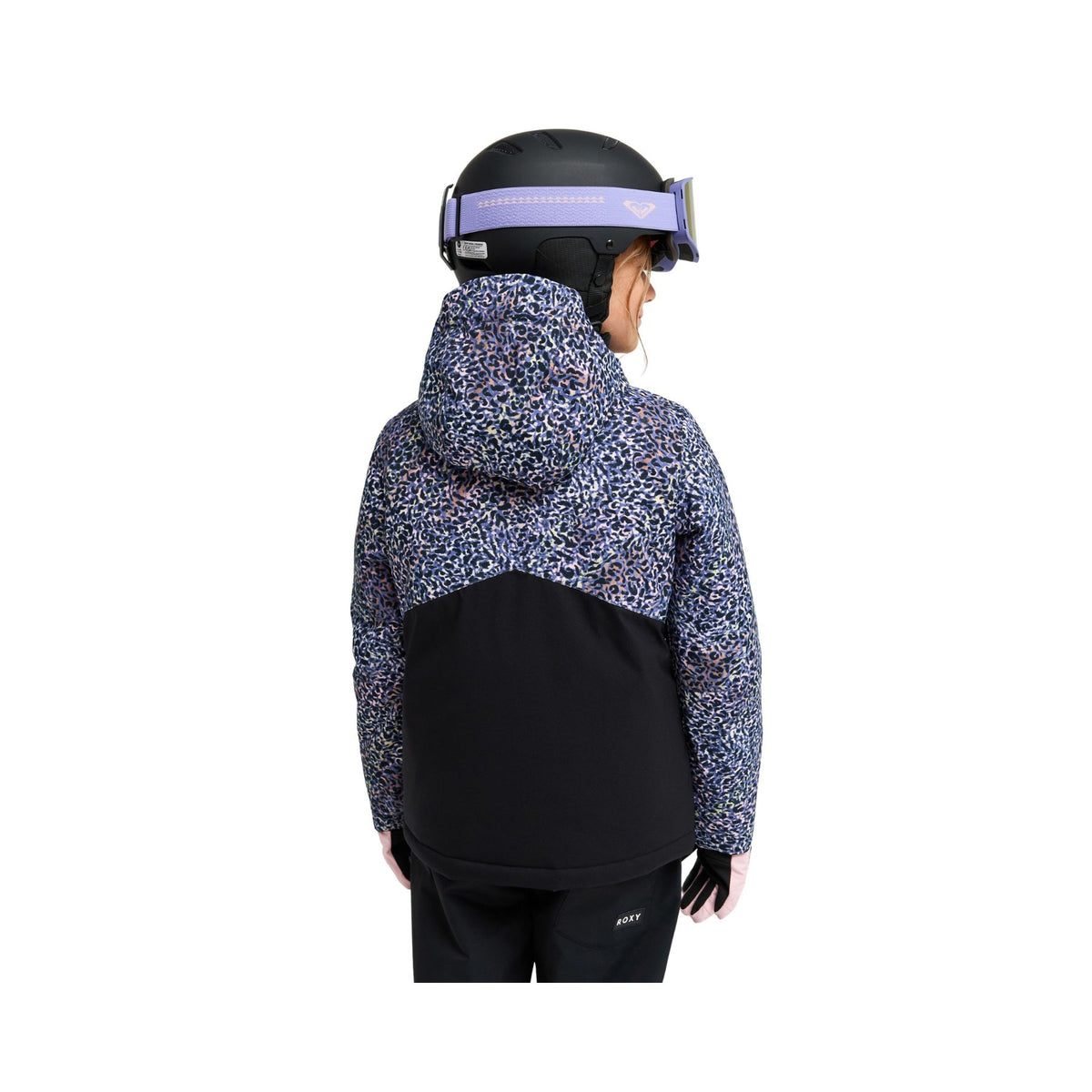 Roxy Snowflare Girl's Jacket - True Black Wildin Out Rg